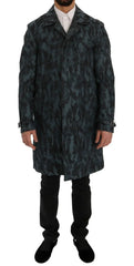 Dolce & Gabbana Blue Camouflage Trench Trench - IT48 | M - Trench Coats