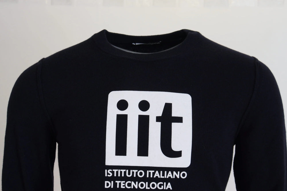 Dolce & Gabbana Blue Cashmere iit Print Pullover Sweater - Sweaters