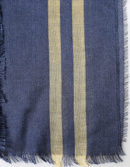 Dolce & Gabbana Blue Cashmere Neck Wrap Shawl Fringes Scarf