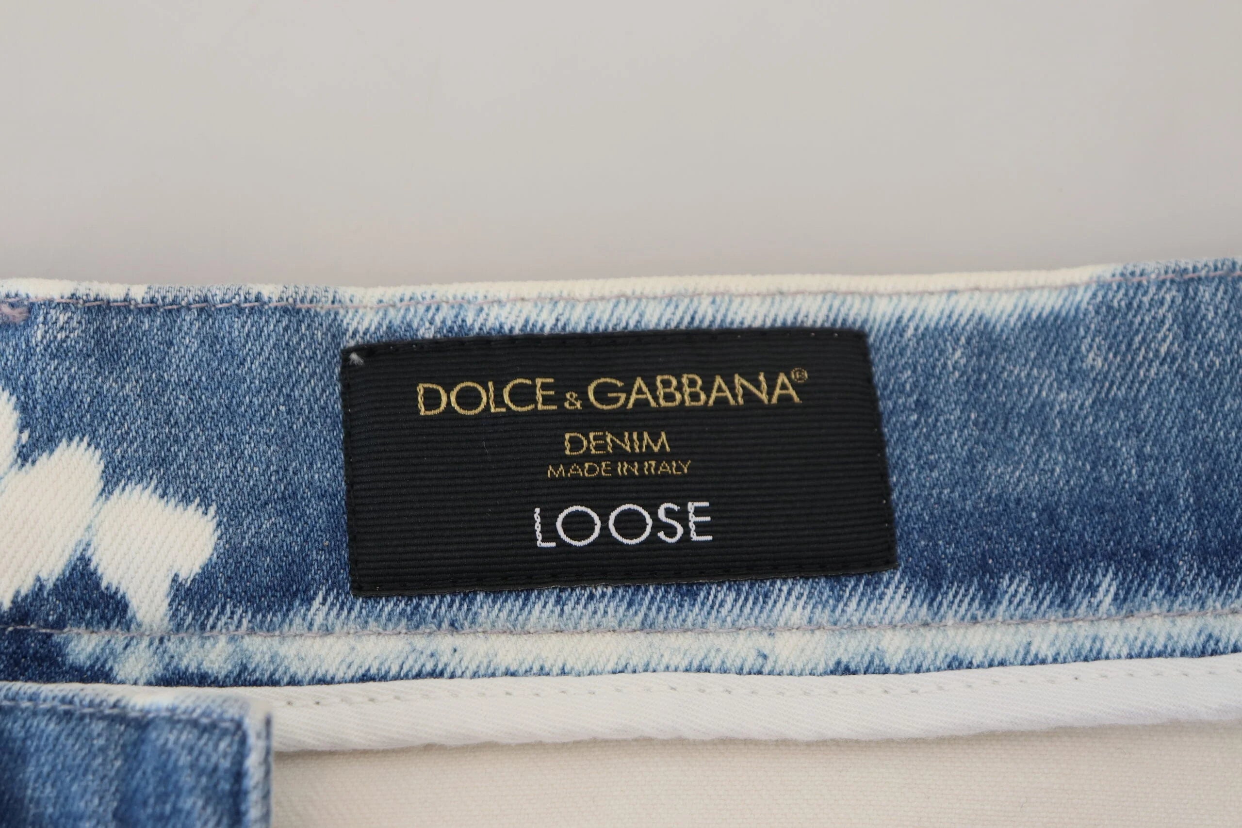 Dolce & Gabbana Blue Ceasar Denim Cotton Loose Fit Jeans - Jeans