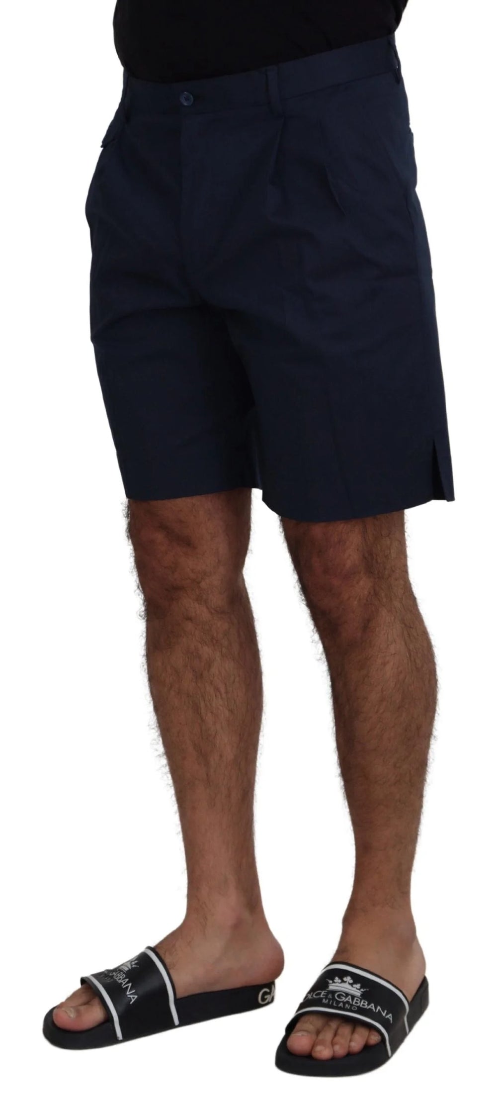 Dolce & Gabbana Blue Chinos Cotton Stretch Casual Shorts - Chino Shorts