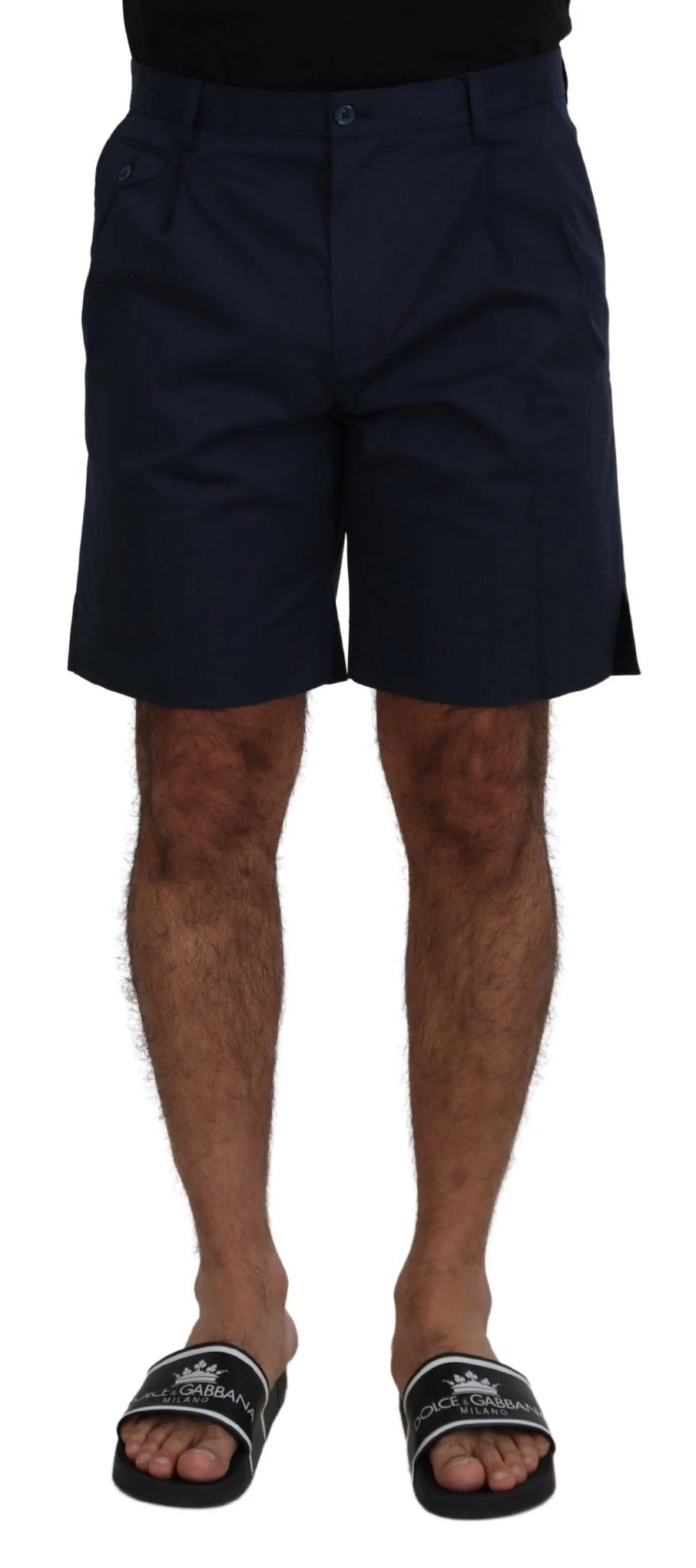 Dolce & Gabbana Blue Chinos Cotton Stretch Casual Shorts - Chino Shorts