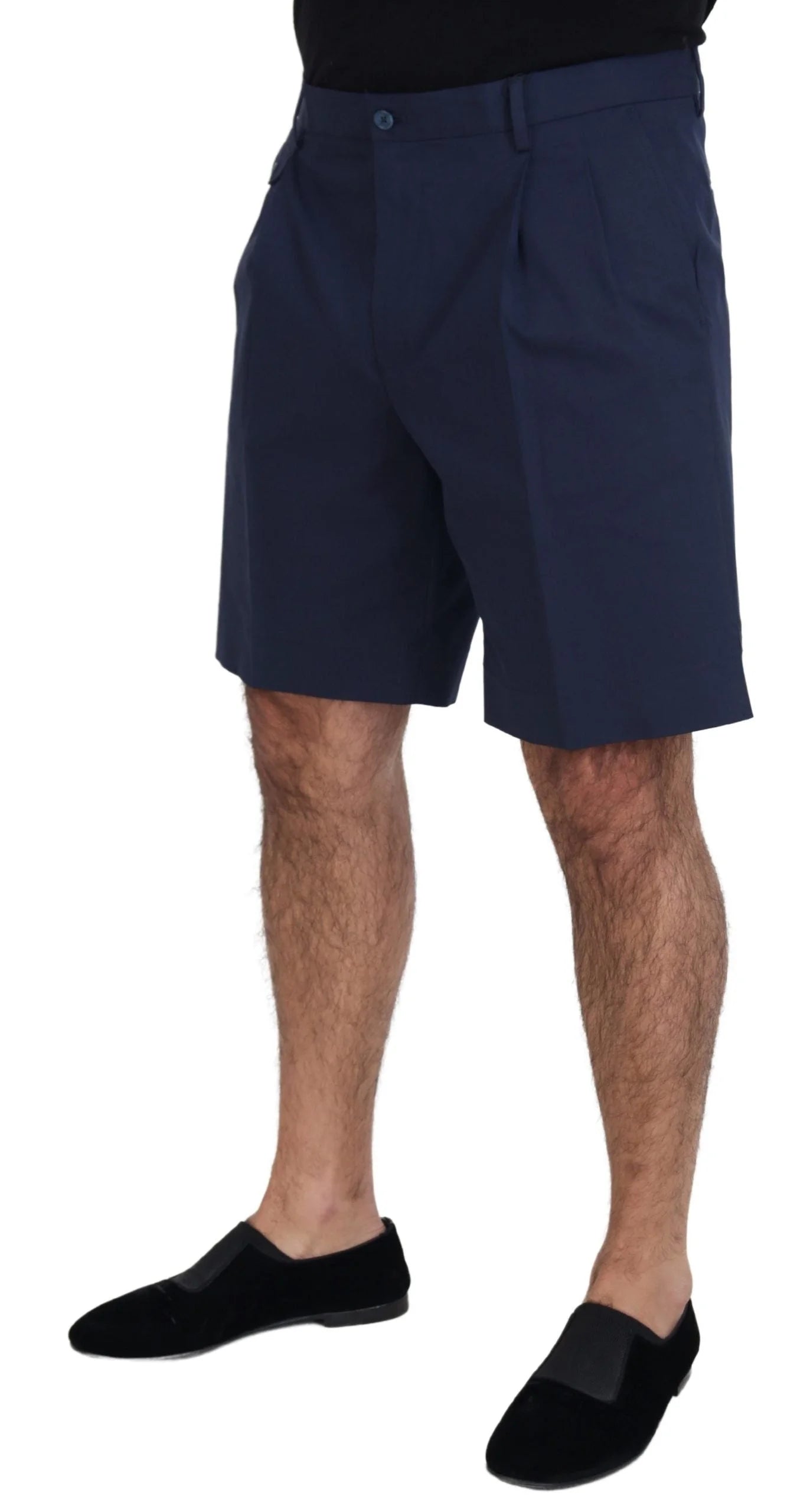 Dolce & Gabbana Blue Chinos Cotton Stretch Casual Shorts - Chino Shorts