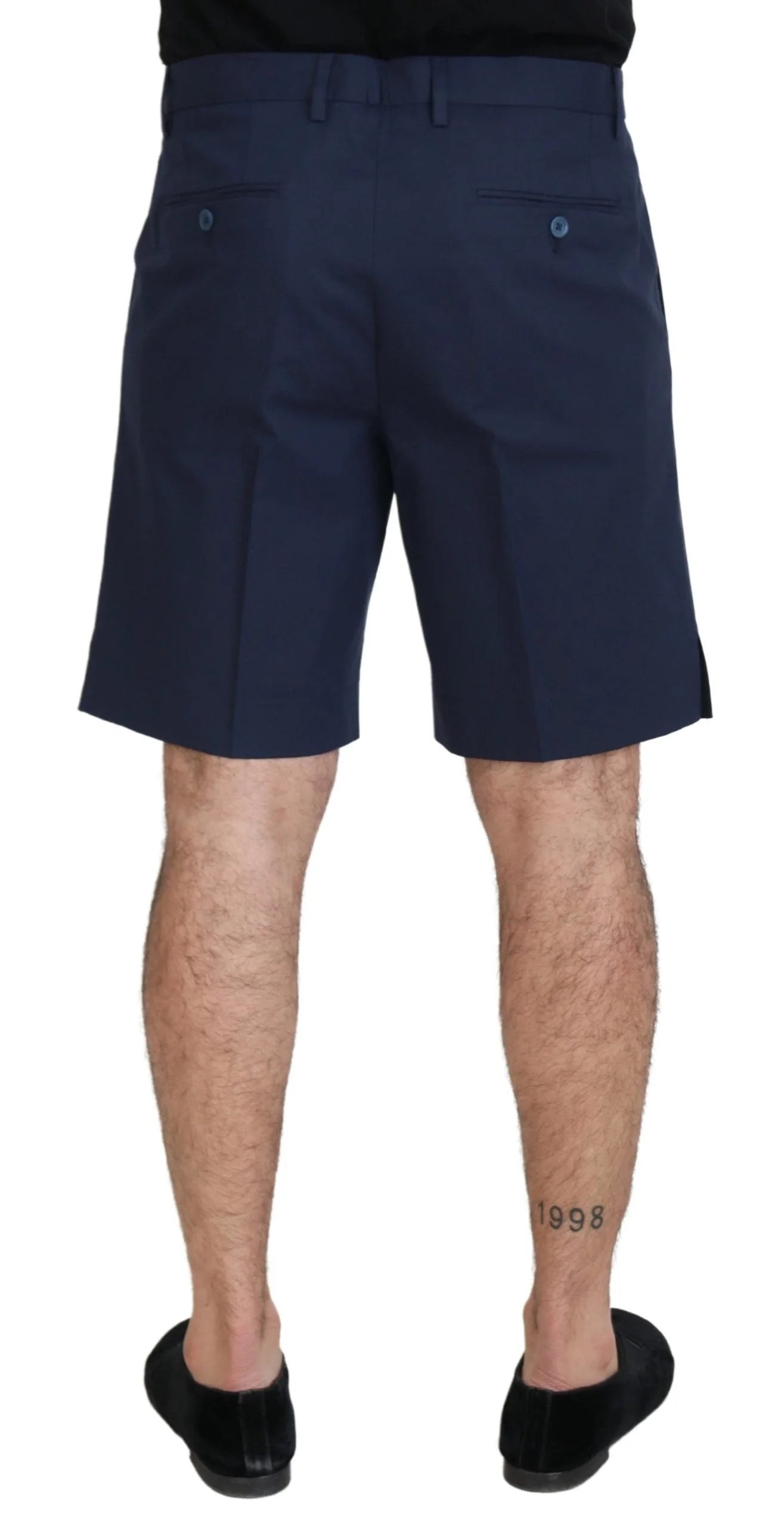 Dolce & Gabbana Blue Chinos Cotton Stretch Casual Shorts - Chino Shorts