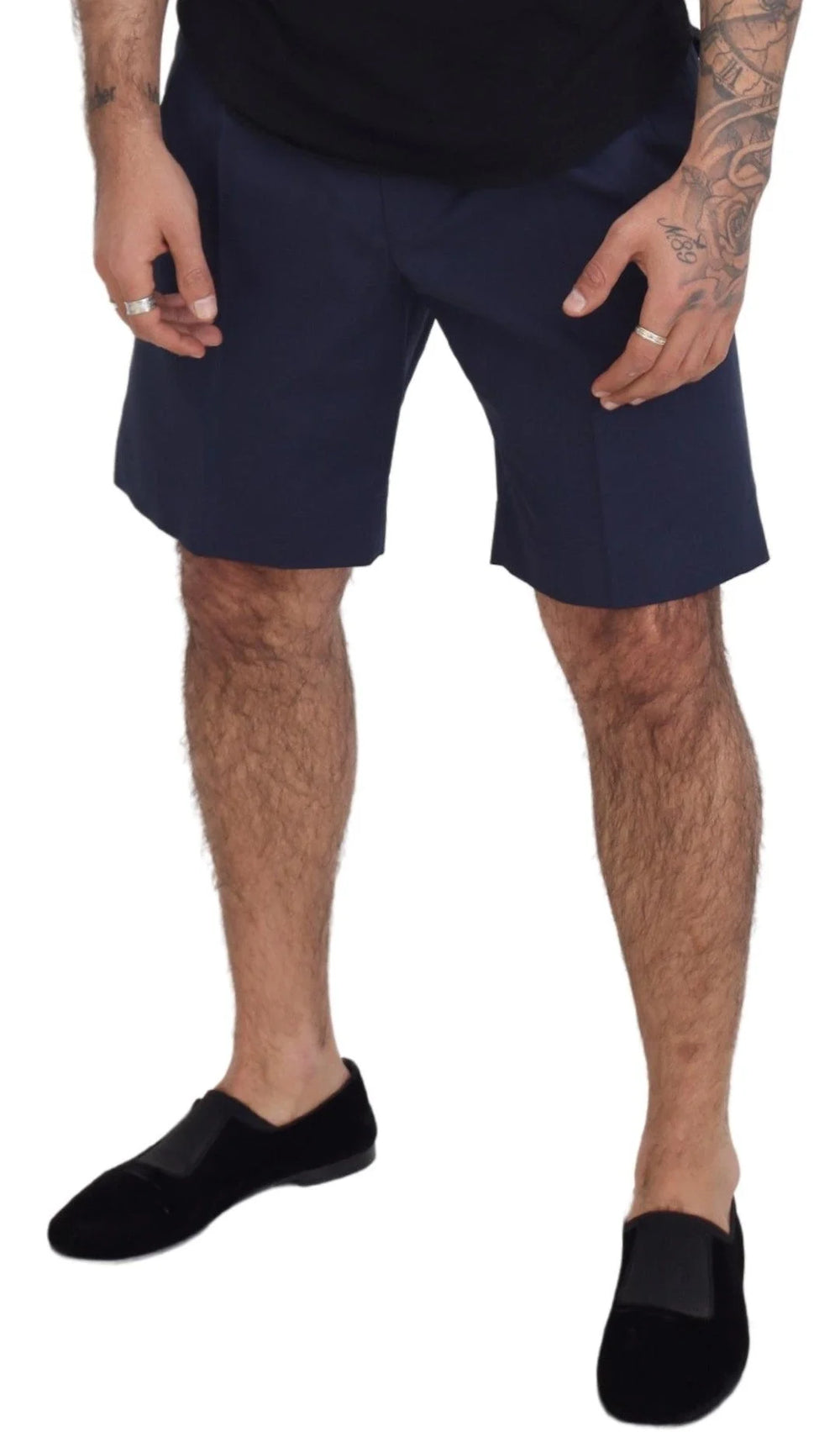 Dolce & Gabbana Blue Chinos Cotton Stretch Casual Shorts - Chino Shorts