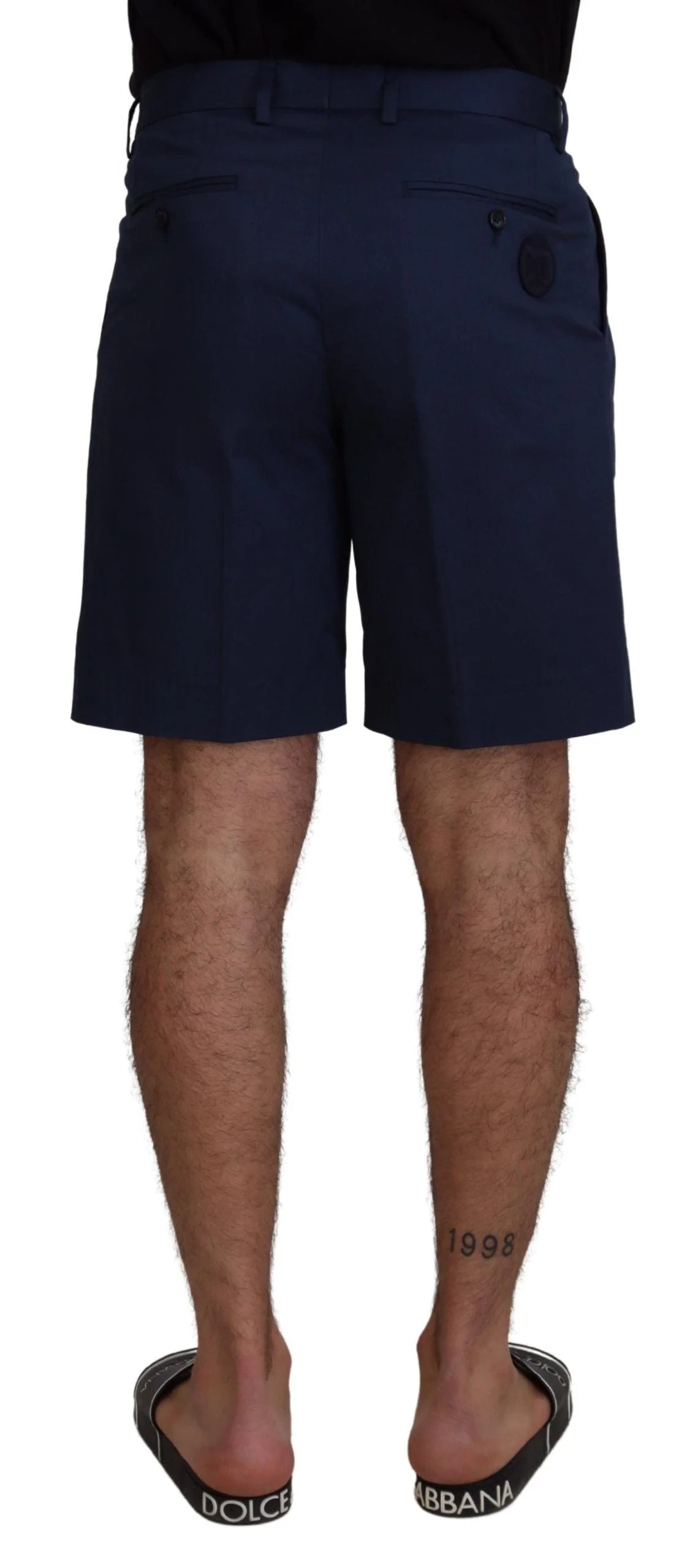 Dolce & Gabbana Blue Chinos Cotton Stretch Casual Shorts - Chino Shorts