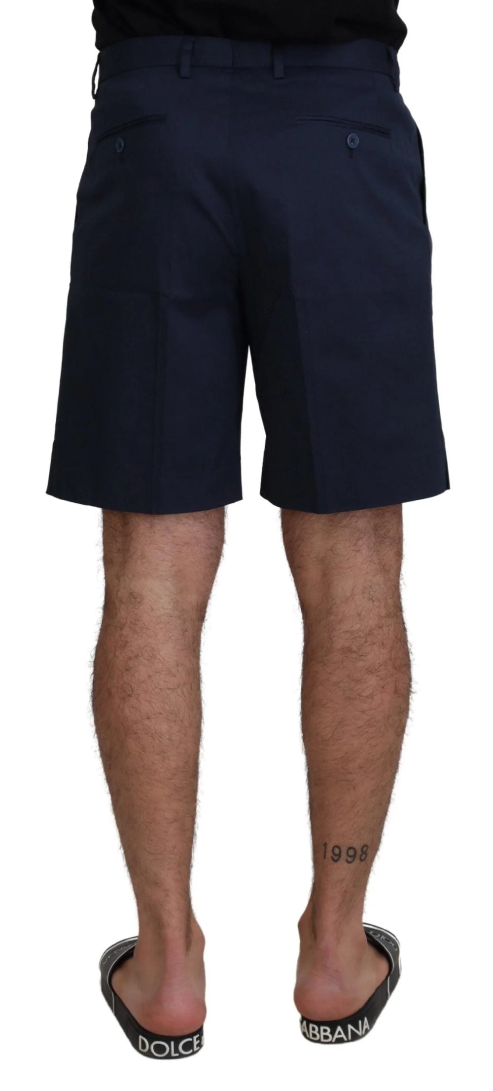 Dolce & Gabbana Blue Chinos Cotton Stretch Casual Shorts - Chino Shorts