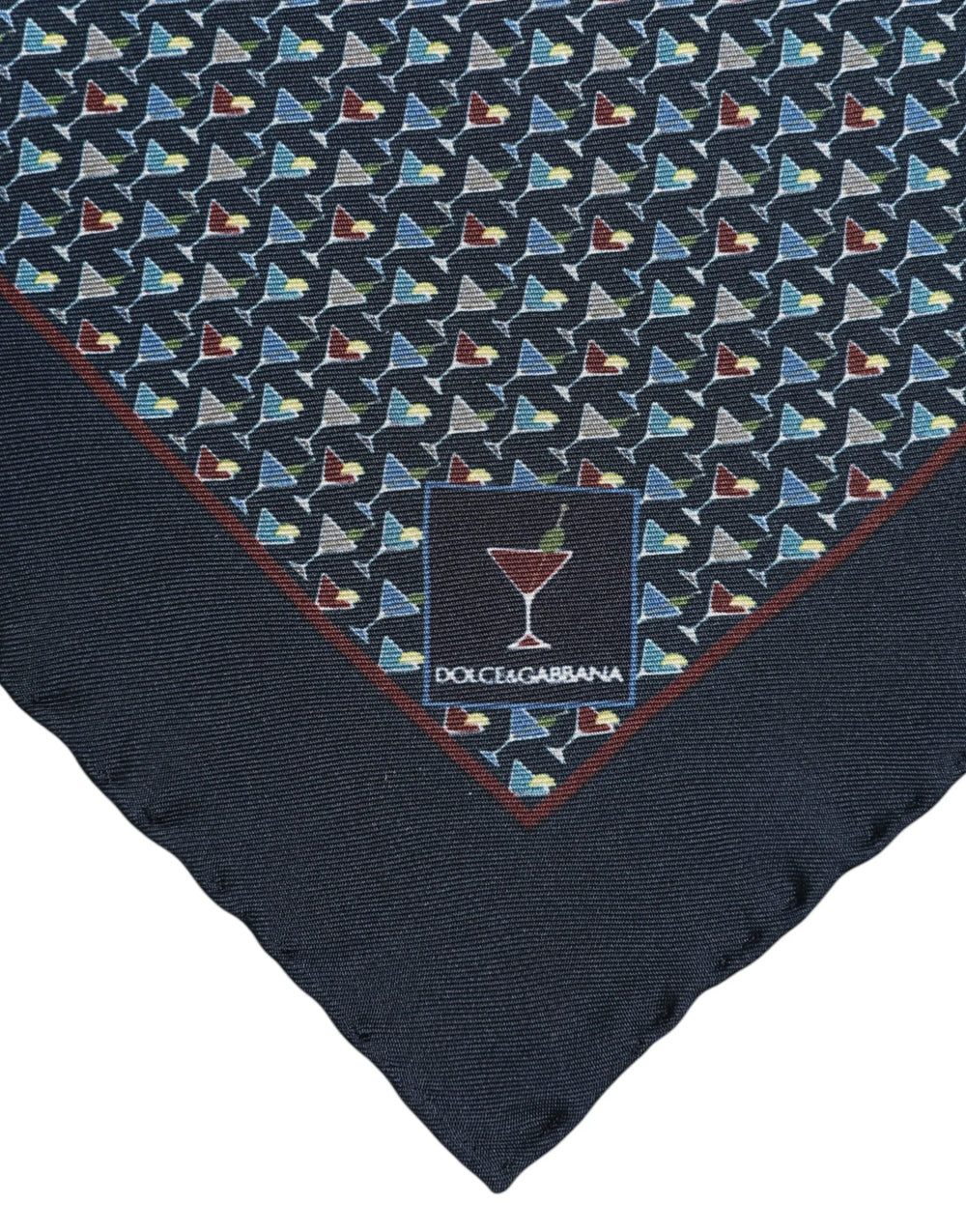 Dolce & Gabbana Blue Cocktail Silk Square Foulard Scarf - Scarves & Shawls
