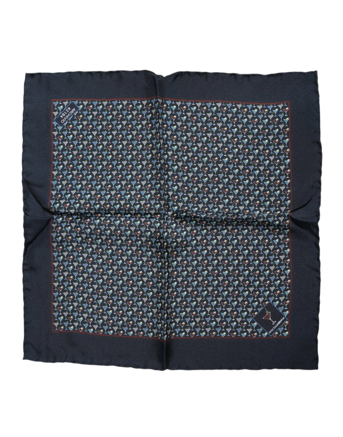 Dolce & Gabbana Blue Cocktail Silk Square Foulard Scarf - Scarves & Shawls
