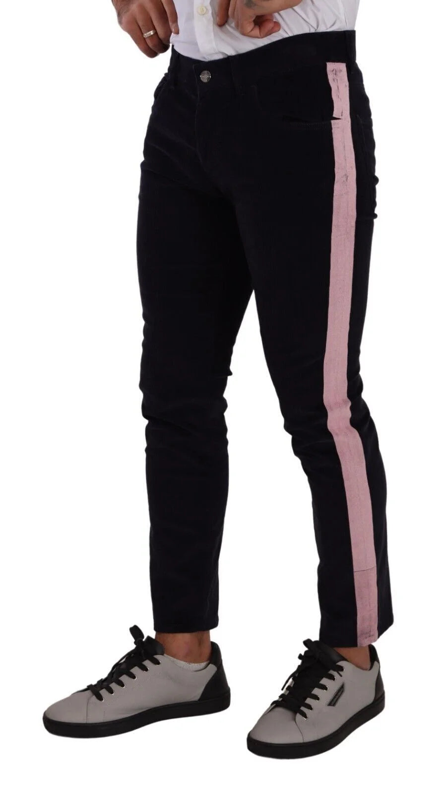 Dolce & Gabbana Blue Corduroy Cotton Stretch Skinny Jeans - IT48 | M - Jeans