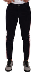 Dolce & Gabbana Blue Corduroy Cotton Stretch Skinny Jeans - IT48 | M - Jeans