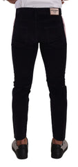 Dolce & Gabbana Blue Corduroy Cotton Stretch Skinny Jeans - IT48 | M - Jeans