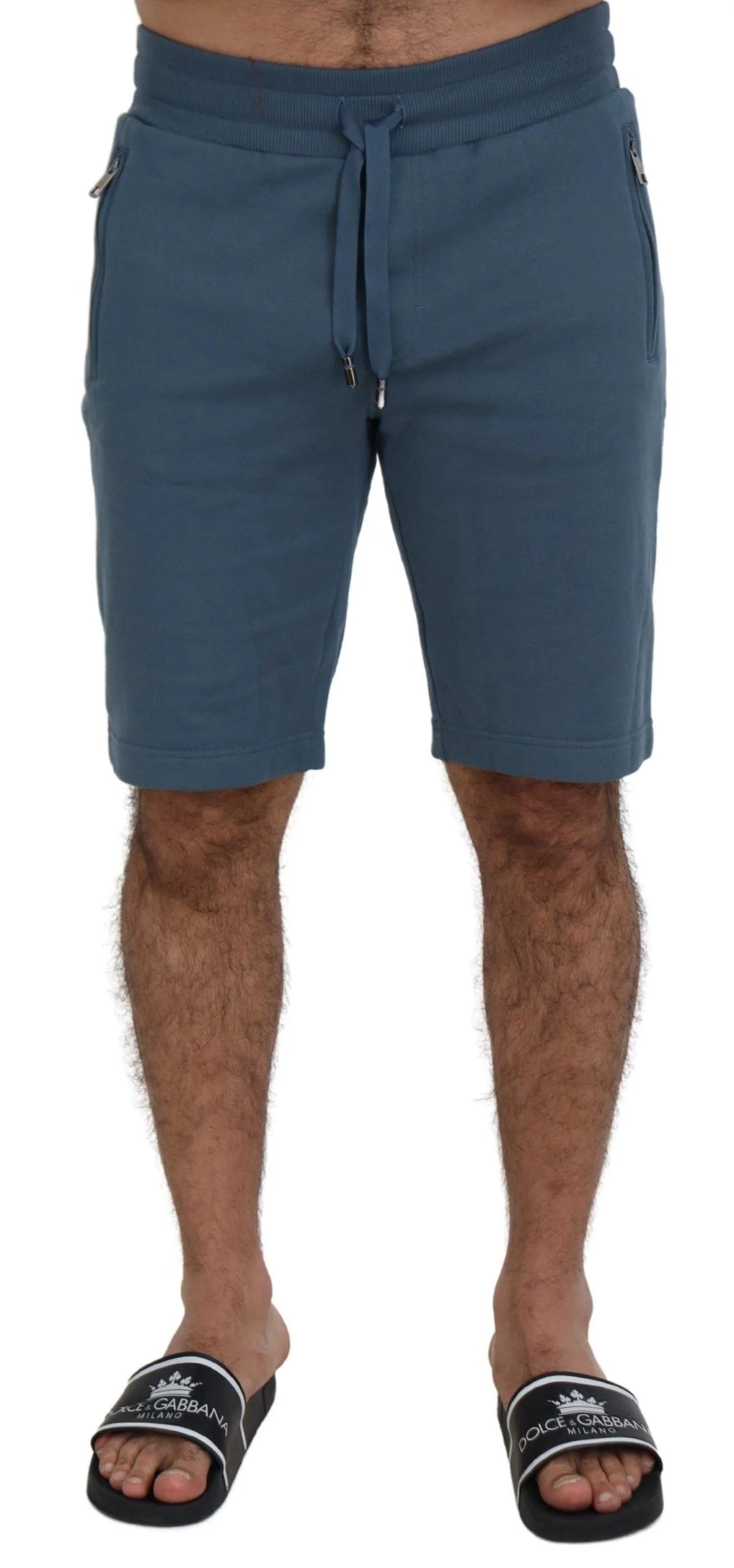 Dolce & Gabbana Blue Cotton Bermuda Casual Mens Shorts - Bermudas