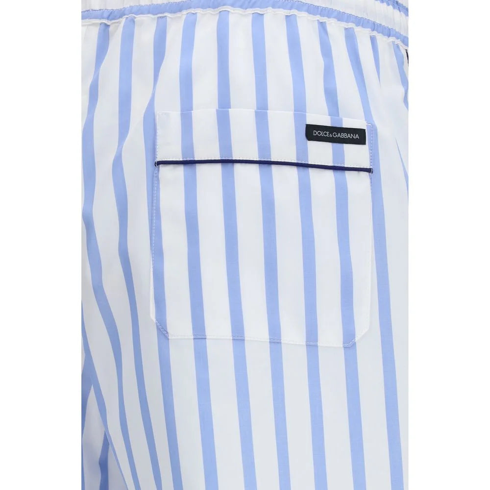 Dolce & Gabbana Blue Cotton Bermuda Shorts