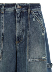 Dolce & Gabbana Blue Cotton Bermuda Shorts