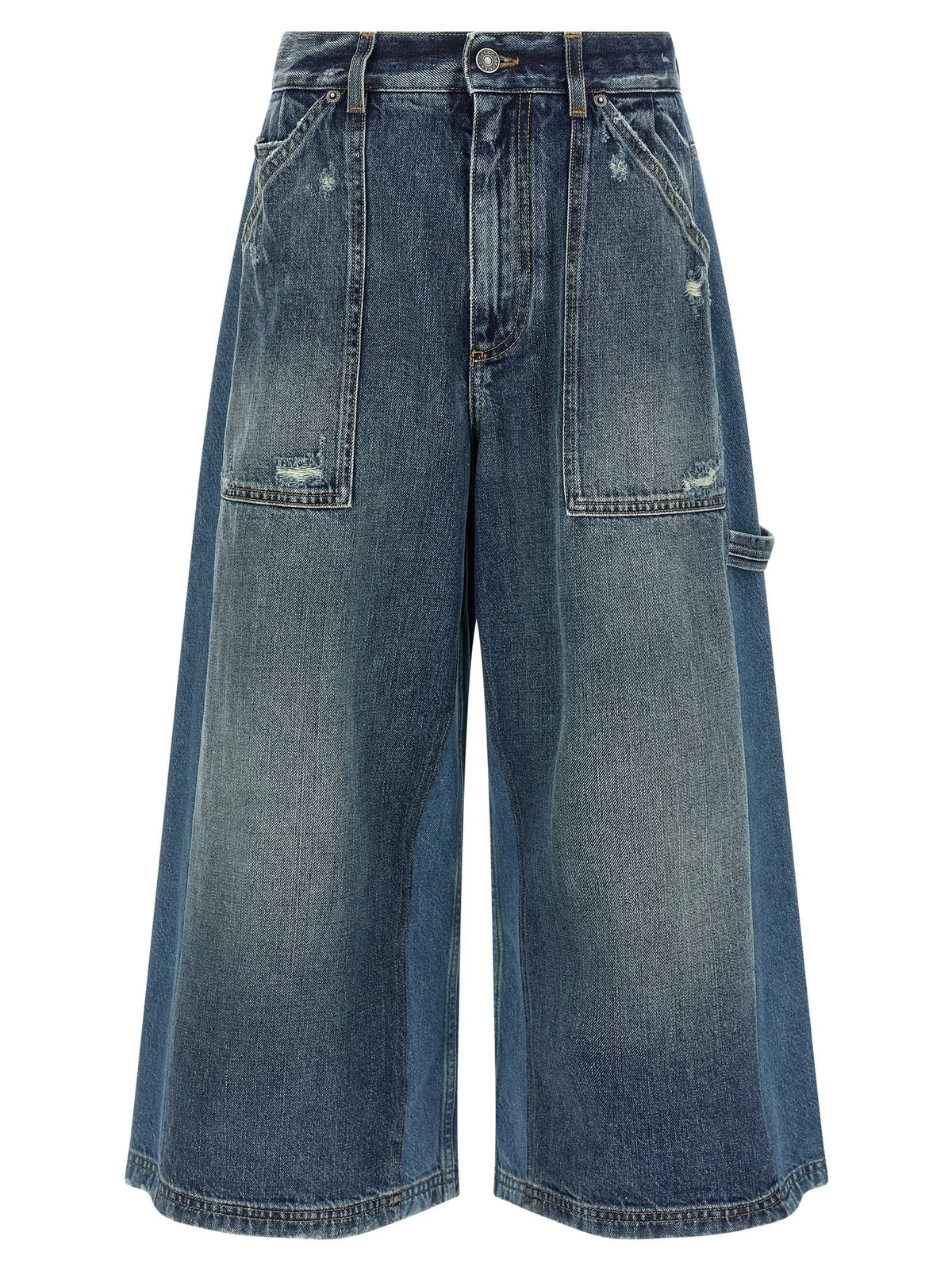 Dolce & Gabbana Blue Cotton Bermuda Shorts
