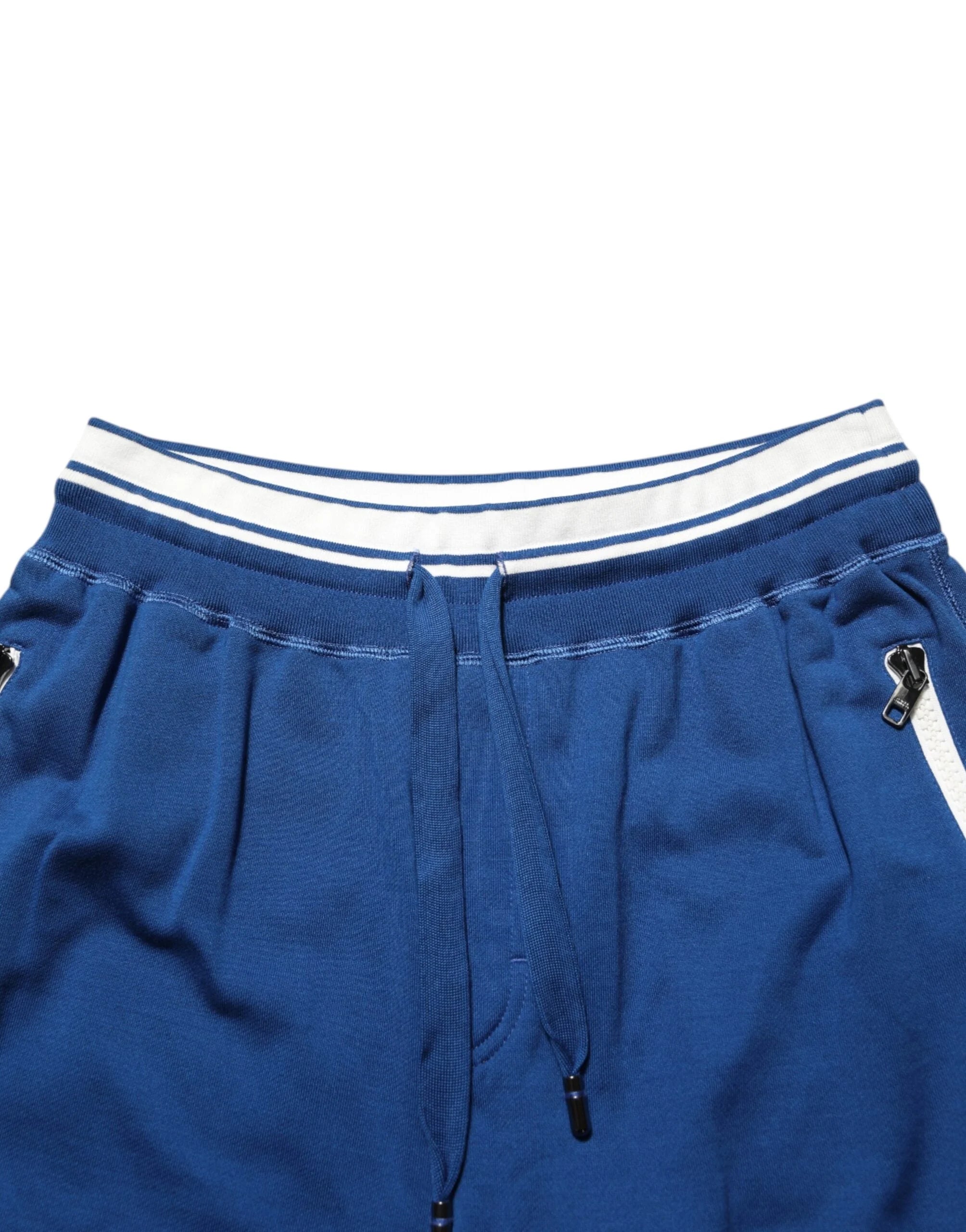 Dolce & Gabbana Blue Cotton Blend Bermuda Sweatpants Shorts - Bermudas