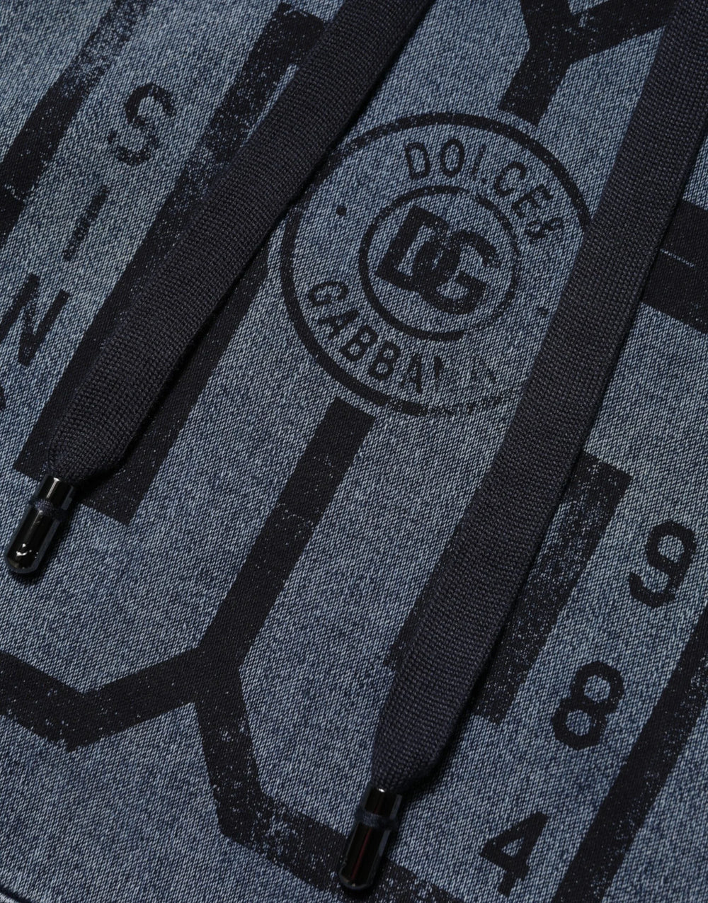 Dolce & Gabbana Blue Cotton Blend Hooded Sweatshirt Sweater - Hoodies