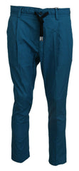Dolce & Gabbana Blue Cotton Chinos Trousers Pants - Chinos