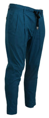 Dolce & Gabbana Blue Cotton Chinos Trousers Pants - Chinos