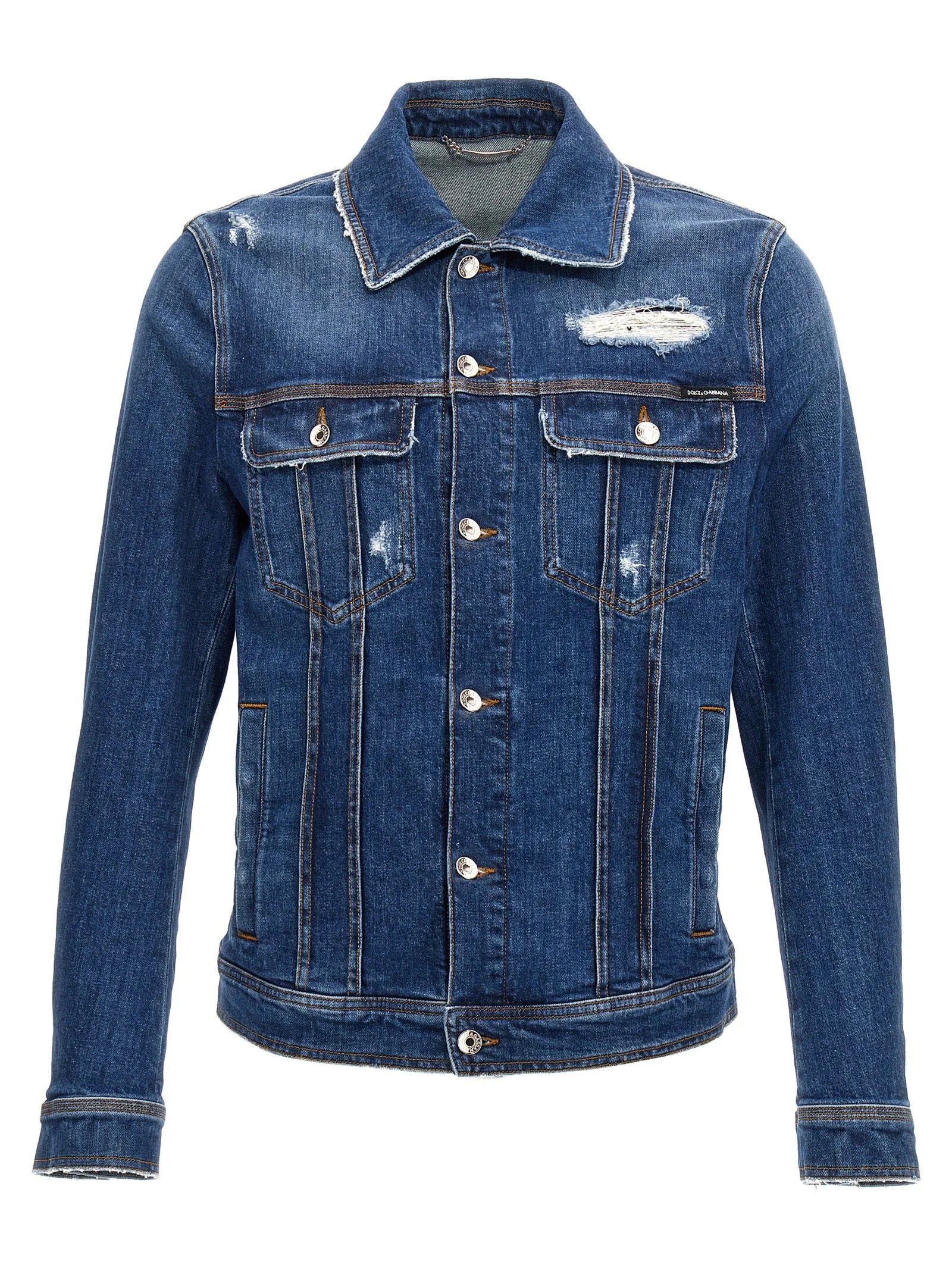 Dolce & Gabbana Blue Cotton Denim Jacket - 48 | M