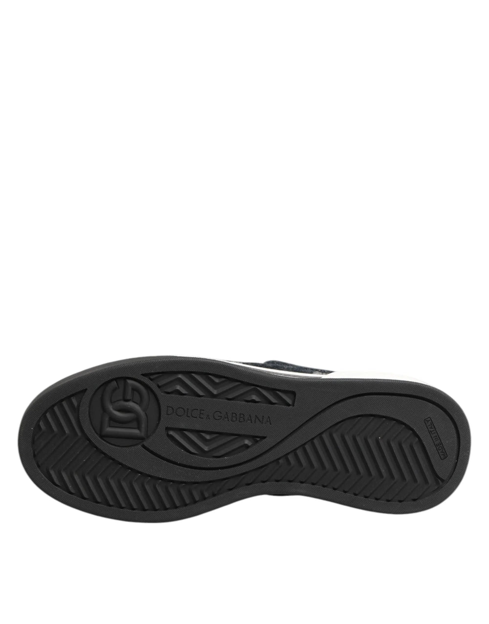 Dolce & Gabbana Blue Cotton Denim Logo Low Top Sneakers Shoes - EU44/US11 - Sneakers