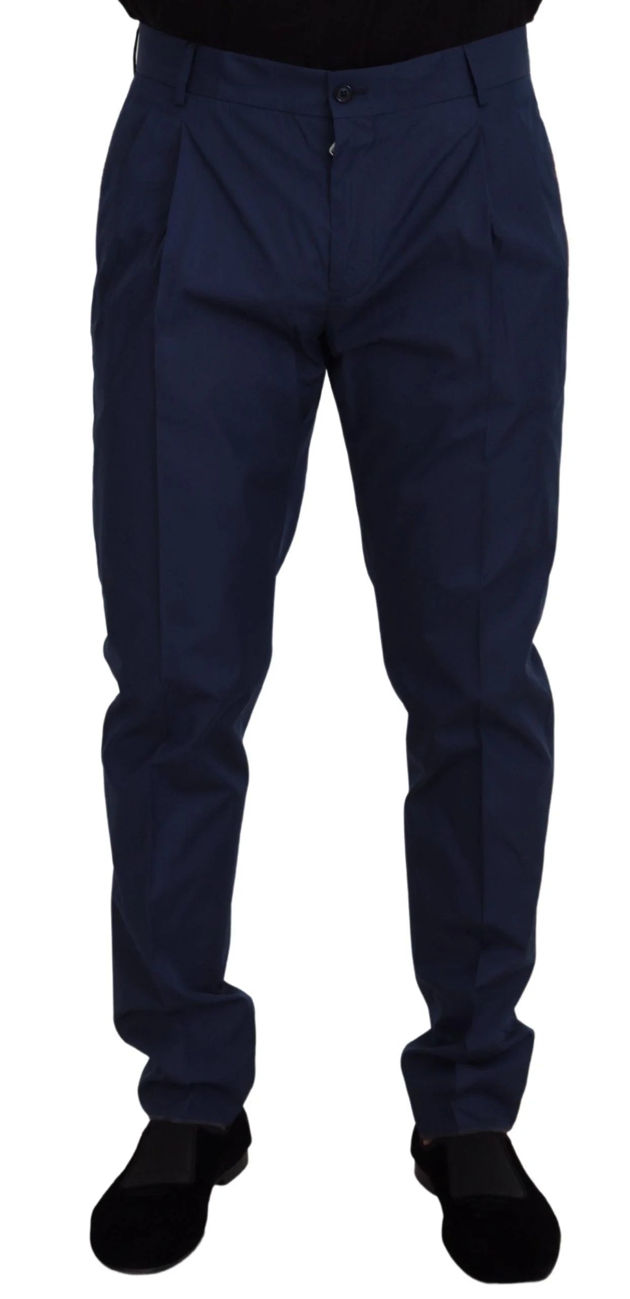 Dolce & Gabbana Blue Cotton Dress Pants - IT50 | L