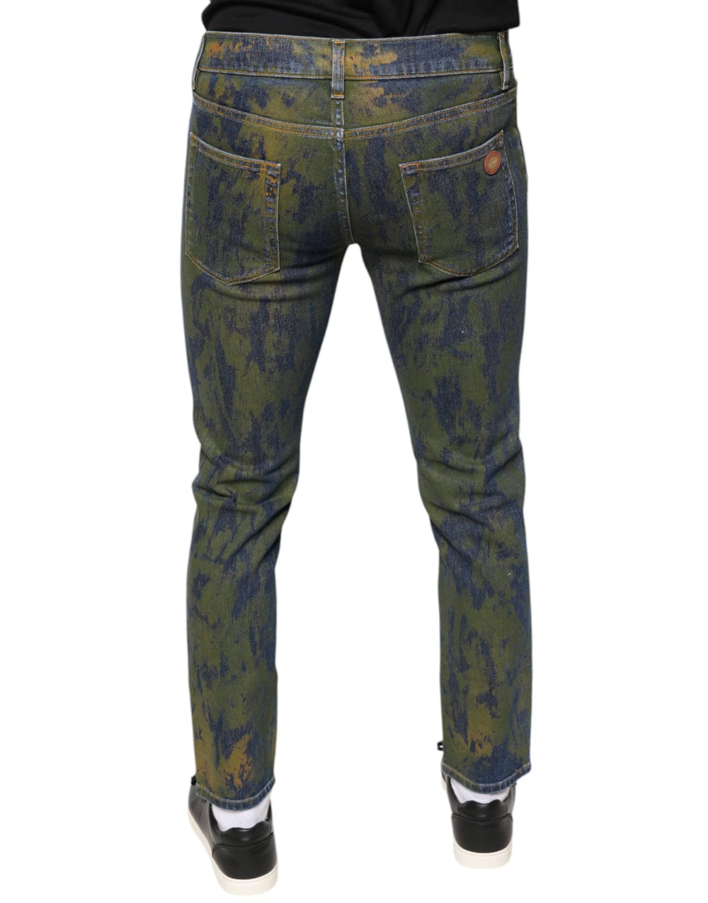 Dolce & Gabbana Blue Cotton Dye Slim Fit Men Denim Jeans - IT48 | M - Jeans