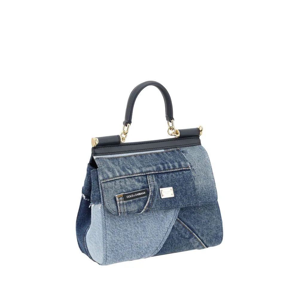 Dolce & Gabbana Blue Cotton Handbag
