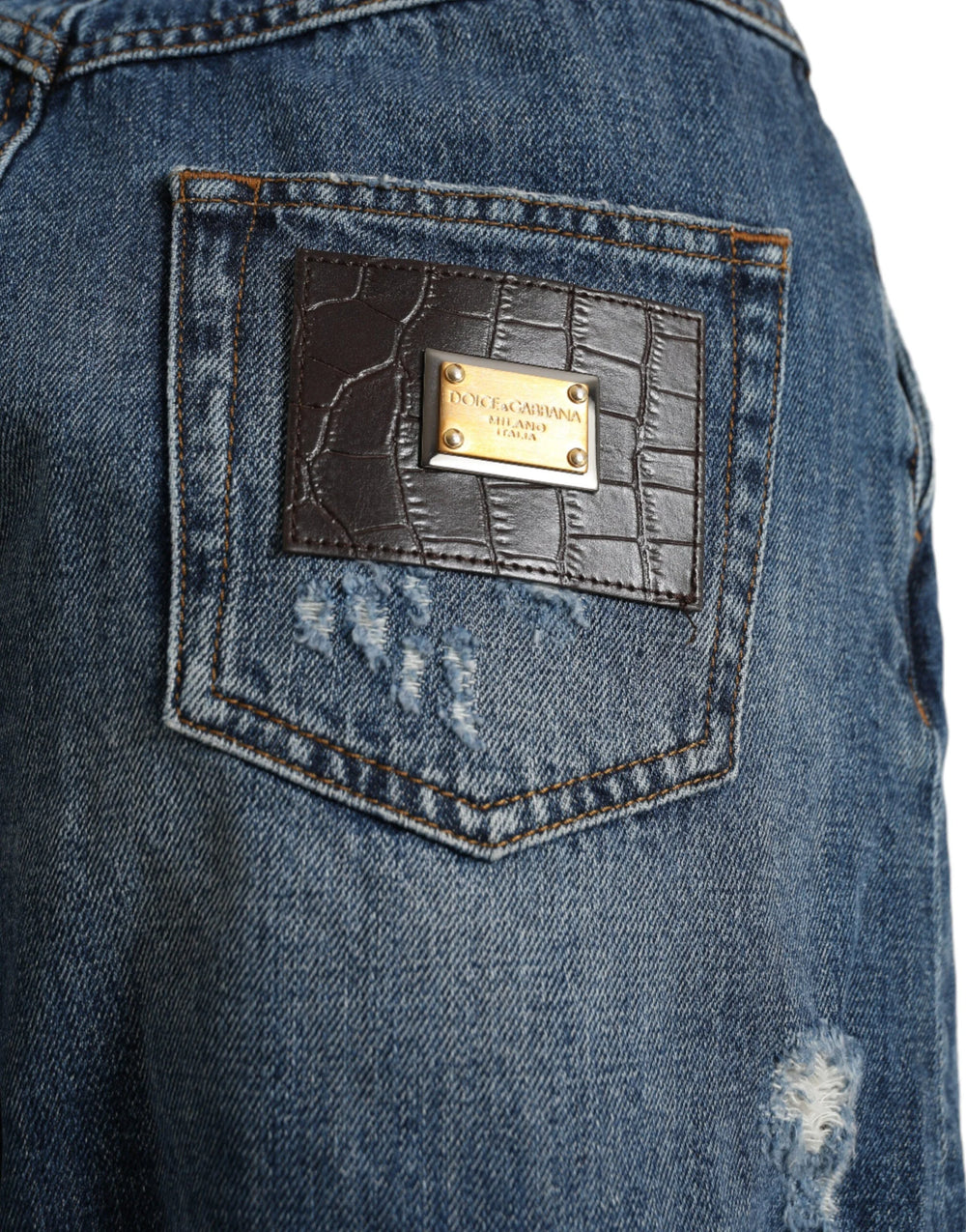 Dolce & Gabbana Blue Cotton High Waist Denim Hot Pants Shorts - IT36 | XS - Denim Shorts