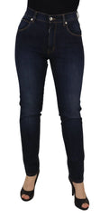 Dolce & Gabbana Blue Cotton High Waist Skinny Denim Jeans - IT44|L - Jeans