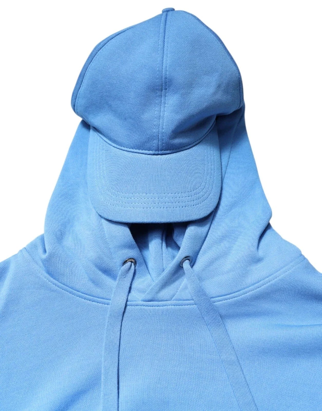 Dolce & Gabbana Blue Cotton Hooded Men Sportswear One Size Vest - One Size - Hoodies