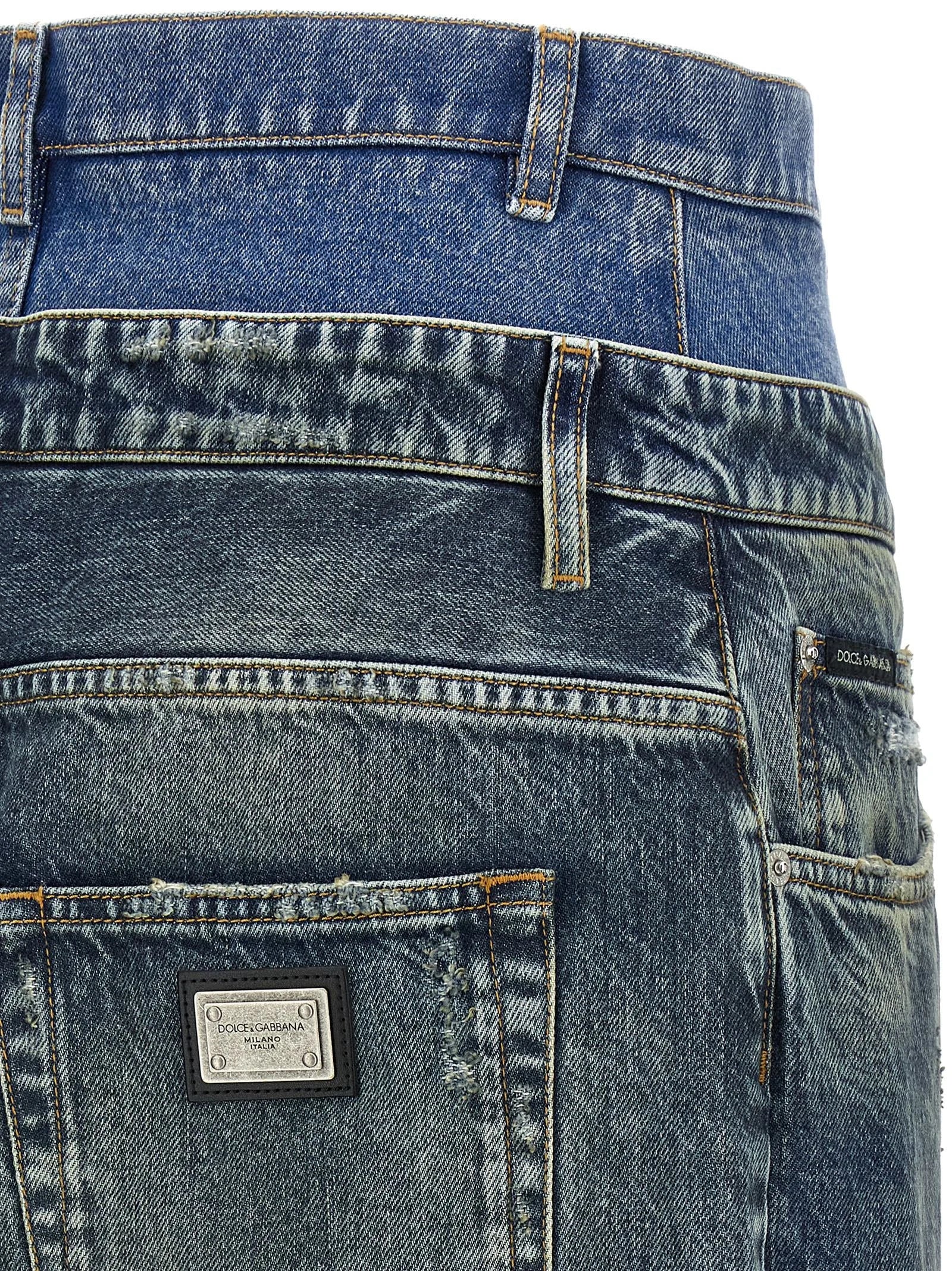 Dolce & Gabbana Μπλε Βαμβακερό Τζιν Denim