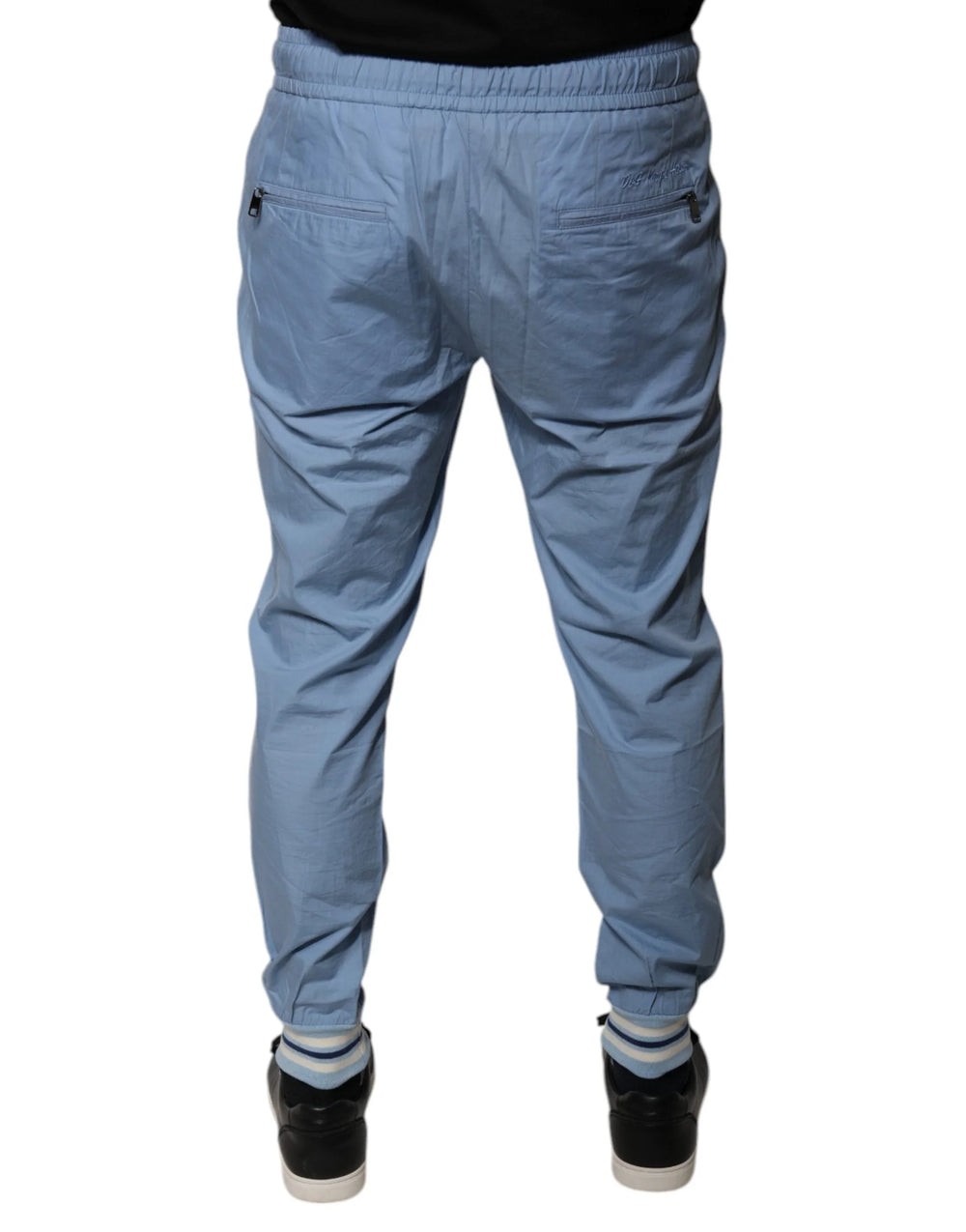 Dolce & Gabbana Blue Cotton Jogger Sweatpants Pants - IT46 | S - Joggers