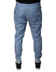 Dolce & Gabbana Blue Cotton Jogger Sweatpants Pants - IT46 | S - Joggers