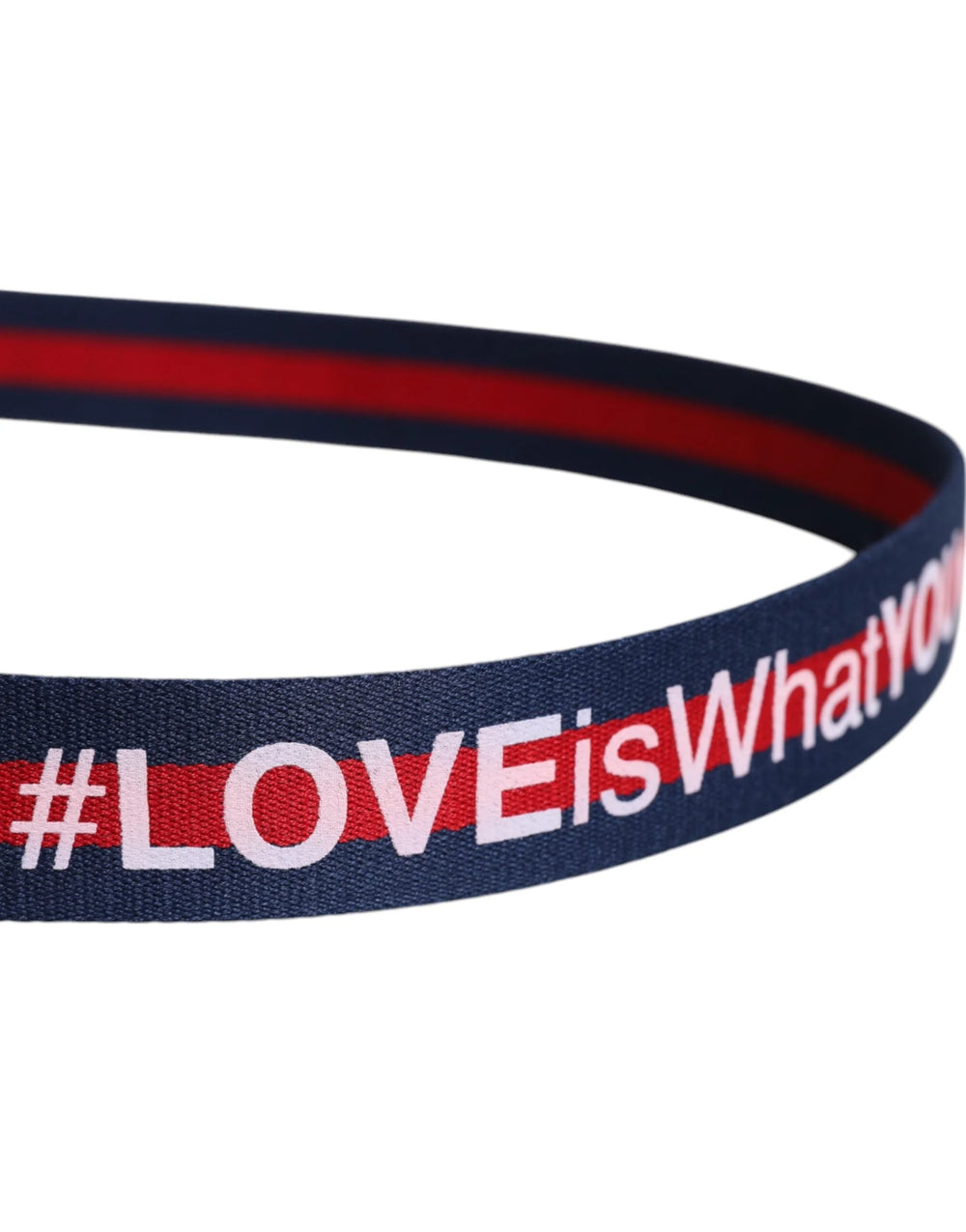 Dolce & Gabbana Blue Cotton Leather Printed Metal Buckle Belt - Belts