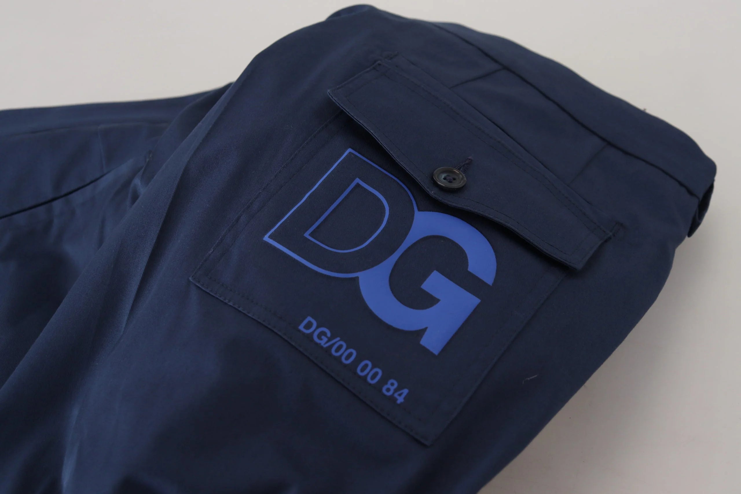 Dolce & Gabbana Blue Cotton Men Cropped Pants - IT60 | 3XL - Trousers