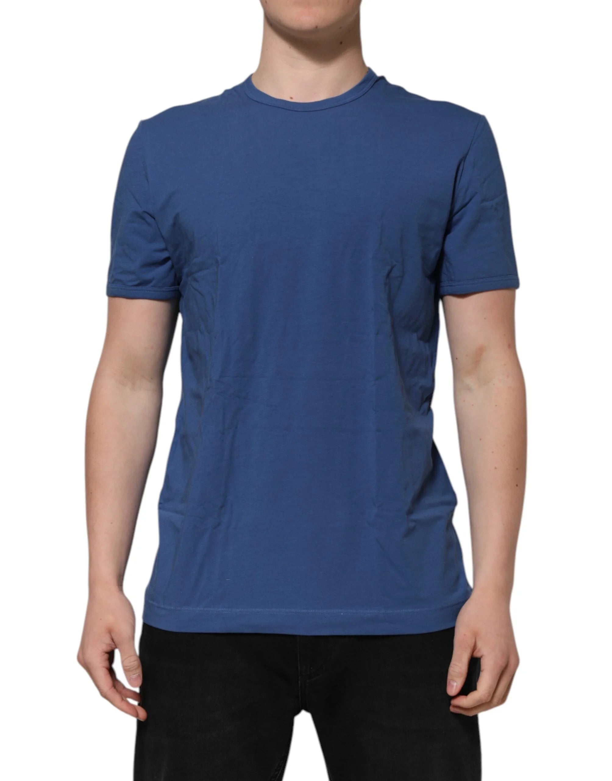 Dolce & Gabbana Blue Cotton Men Round Neck Underwear T-shirt - Men’s Undershirts