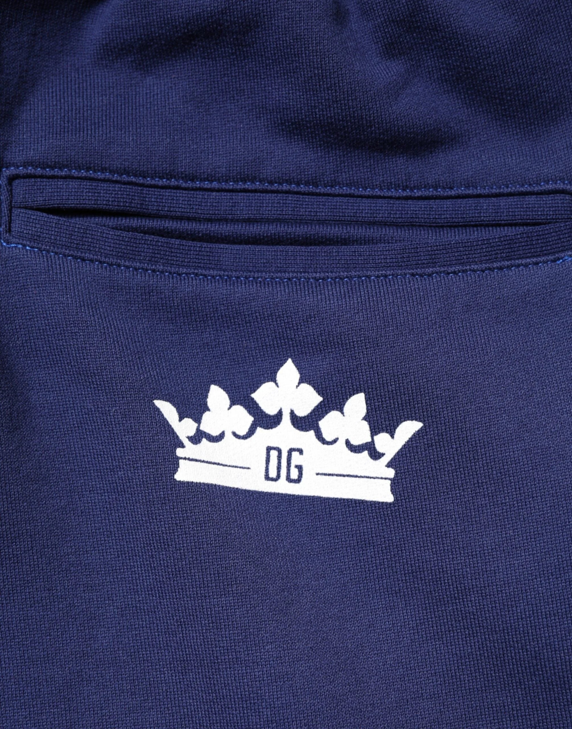 Dolce & Gabbana Blue Cotton Mid Waist Jogger Trousers Pants - IT56 | XXL