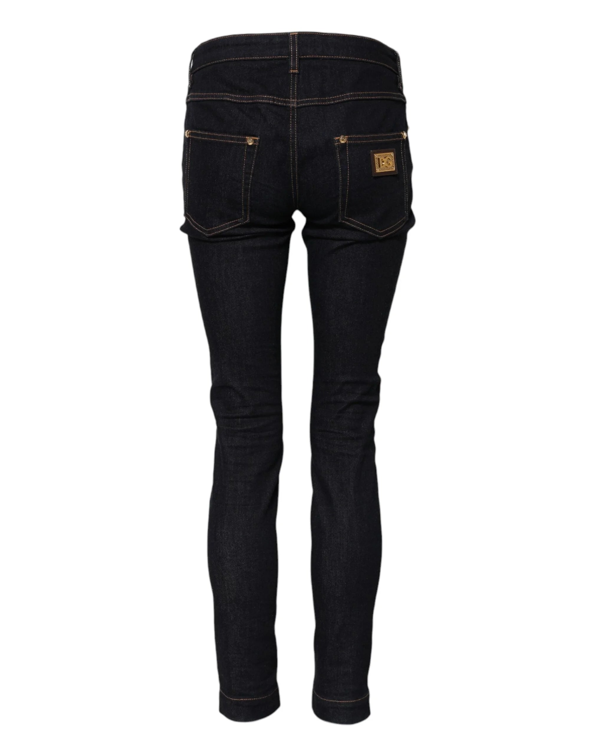 Dolce & Gabbana Blue Cotton PRETTY LowWaist Skinny Denim Jeans - IT40|S - Jeans