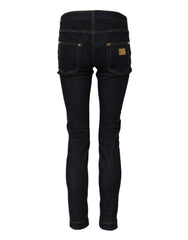 Dolce & Gabbana Blue Cotton PRETTY LowWaist Skinny Denim Jeans - IT40|S - Jeans