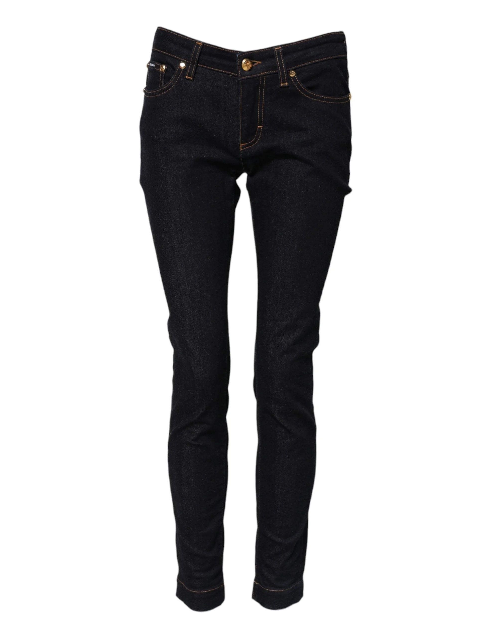 Dolce & Gabbana Blue Cotton PRETTY LowWaist Skinny Denim Jeans - IT40|S - Jeans