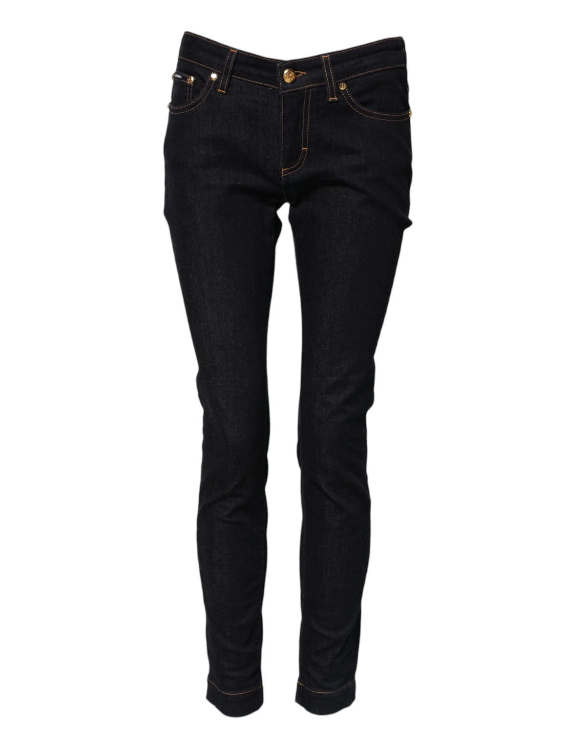 Dolce & Gabbana Blue Cotton PRETTY LowWaist Skinny Denim Jeans - IT40|S - Jeans