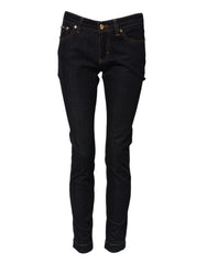 Dolce & Gabbana Blue Cotton PRETTY LowWaist Skinny Denim Jeans - IT40|S - Jeans