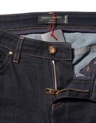 Dolce & Gabbana Blue Cotton PRETTY LowWaist Skinny Denim Jeans - IT40|S - Jeans