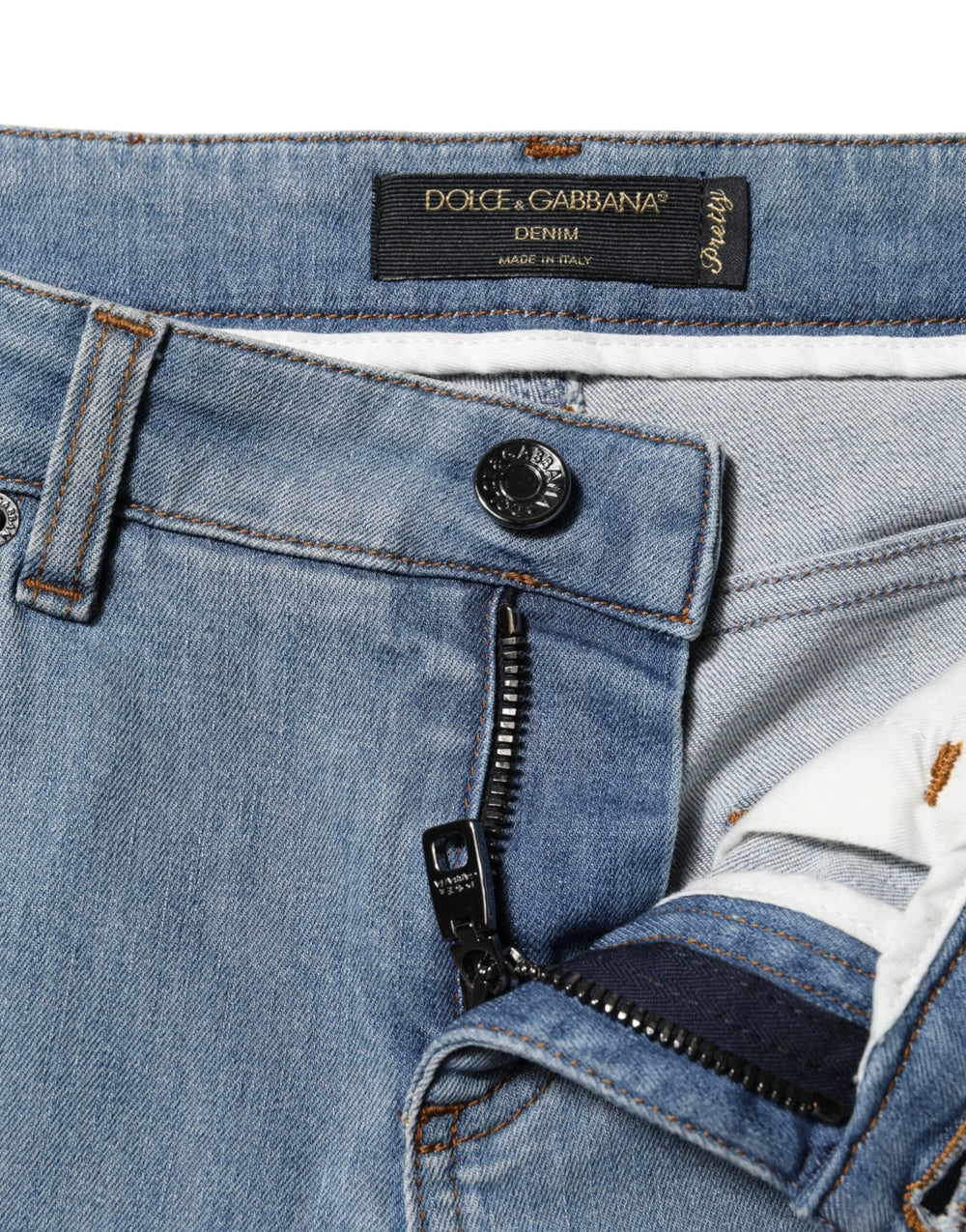 Dolce & Gabbana Blue Cotton PRETTY MidWaist Skinny Denim Jeans - IT40|S - Jeans