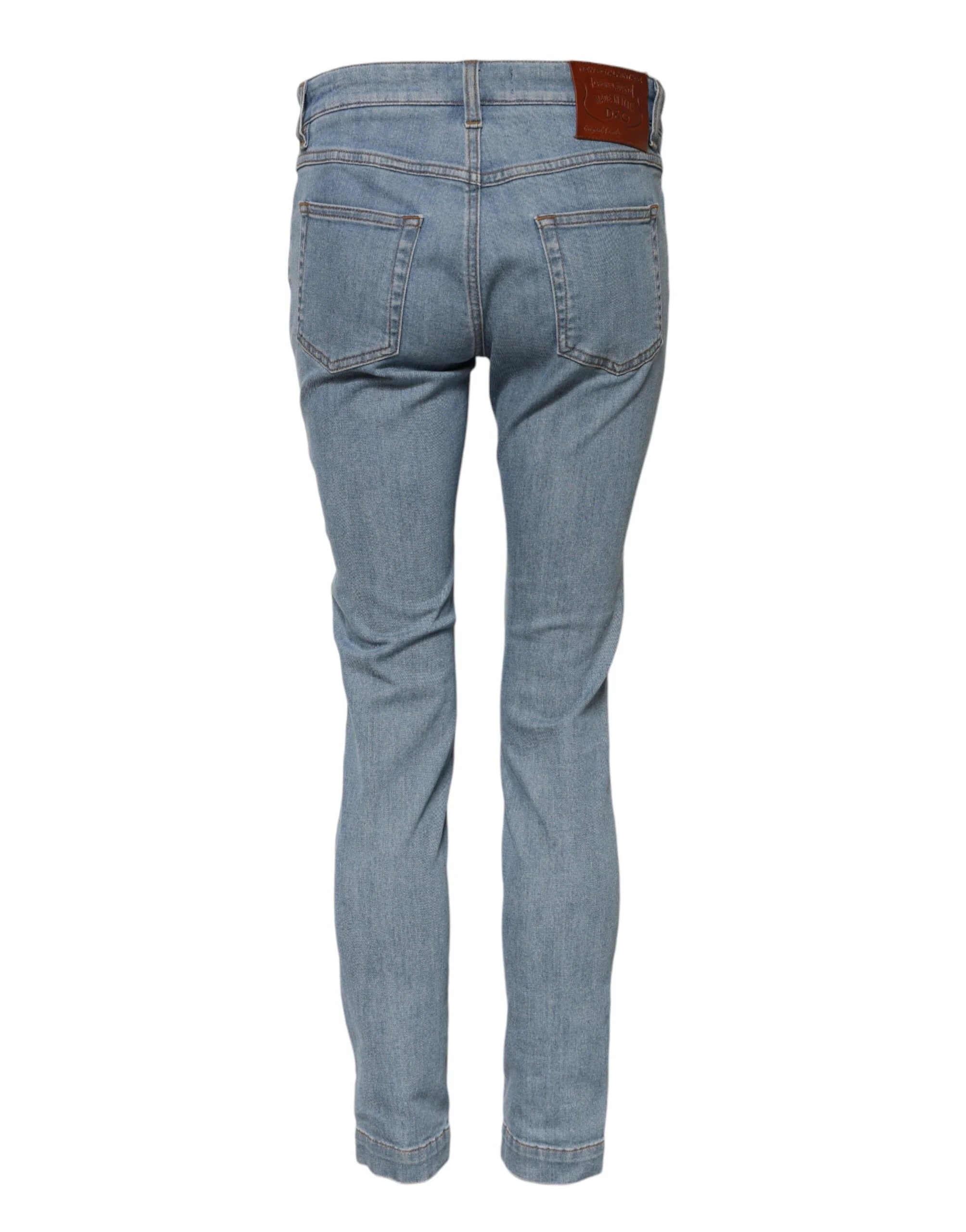Dolce & Gabbana Blue Cotton PRETTY MidWaist Skinny Denim Jeans - IT40|S - Jeans