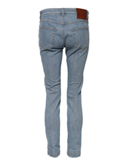 Dolce & Gabbana Blue Cotton PRETTY MidWaist Skinny Denim Jeans - IT40|S - Jeans