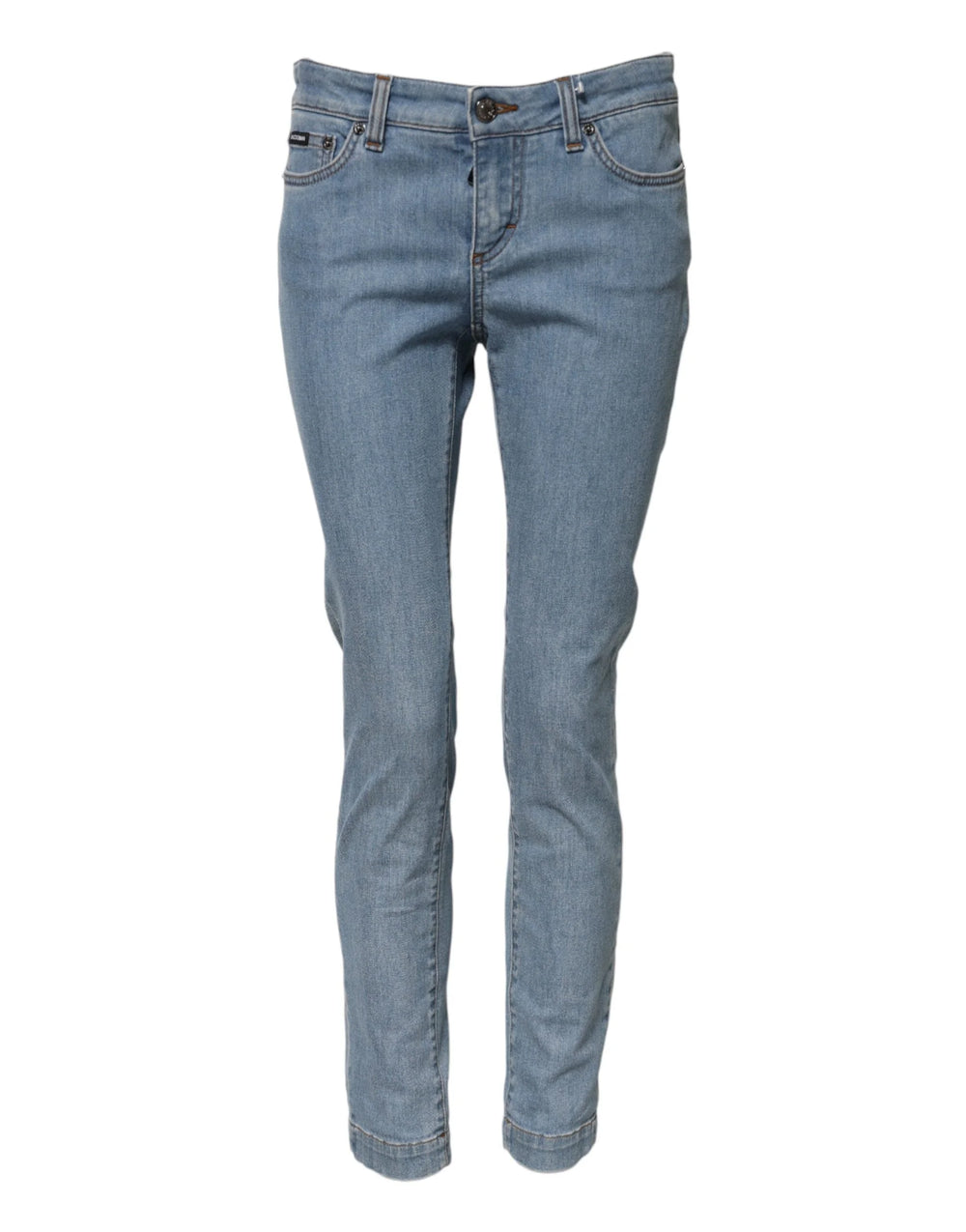 Dolce & Gabbana Blue Cotton PRETTY MidWaist Skinny Denim Jeans - IT40|S - Jeans