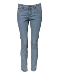 Dolce & Gabbana Blue Cotton PRETTY MidWaist Skinny Denim Jeans - IT40|S - Jeans